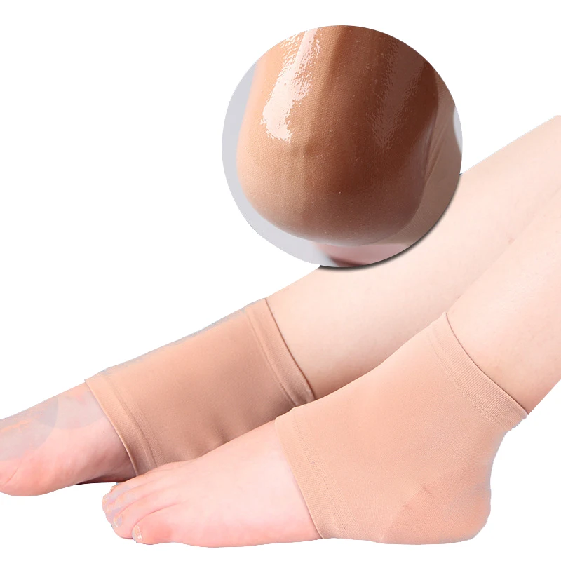 

Heel Protection Cushion Sleeve Women Foot Sleeve Kit Stretchy Fabric Gel Pad Achilles Pain Relief Thin Profile Fits Footwear