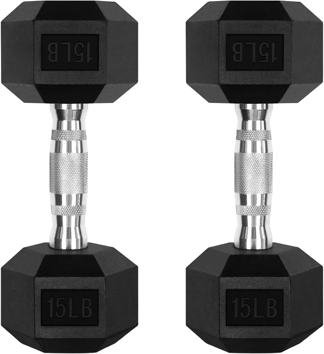 

5 300LBS Rubber EncasedDumbbell Sets with Optional Rack for Home Gym Coated Hand Weights for Strength Training Workouts
