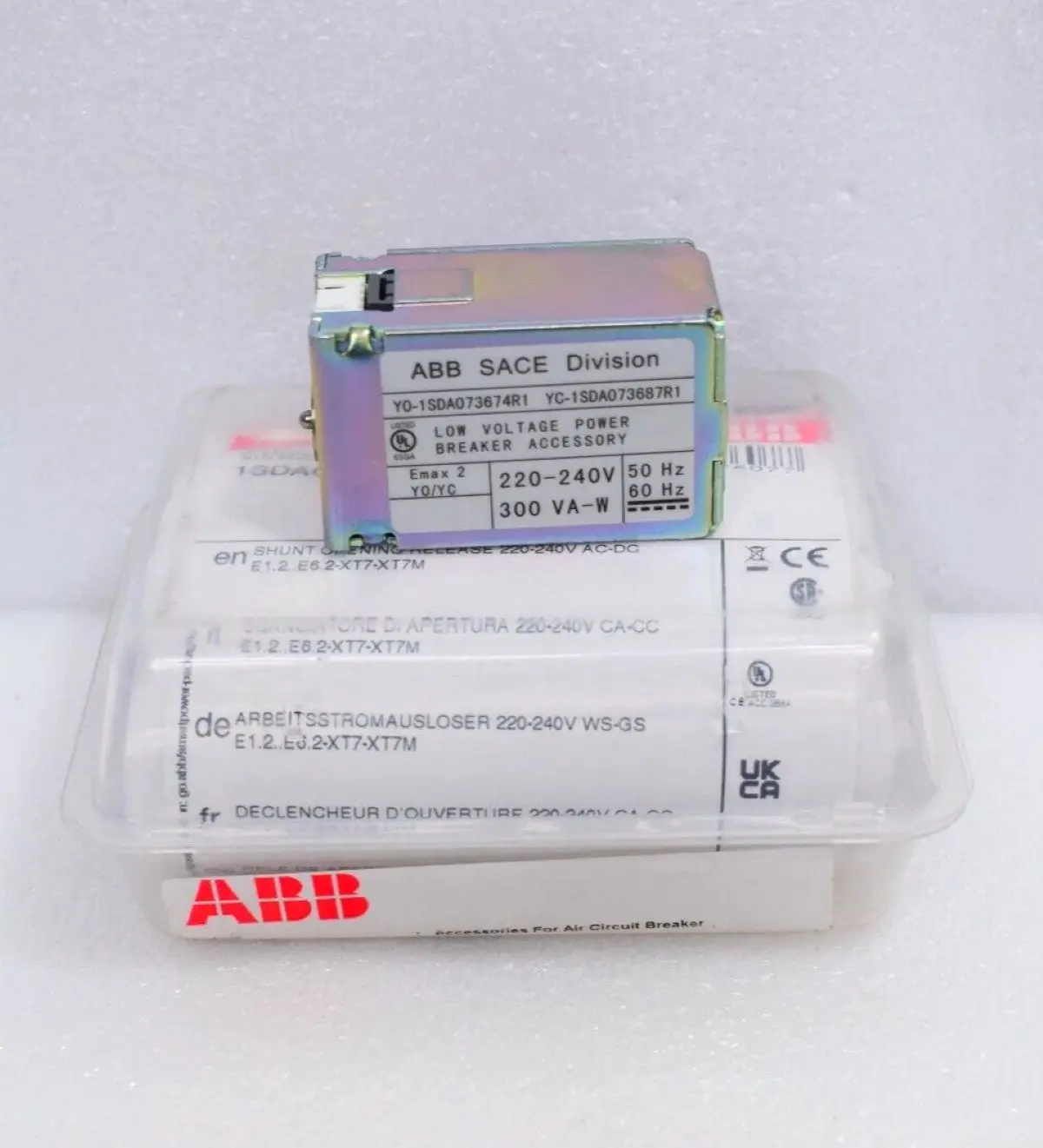 YO E1.2..E6.2-XT7-XT7M 220-240VAC/DC 10146824 1SDA073674R1 SHUNT OPENING RELEASE