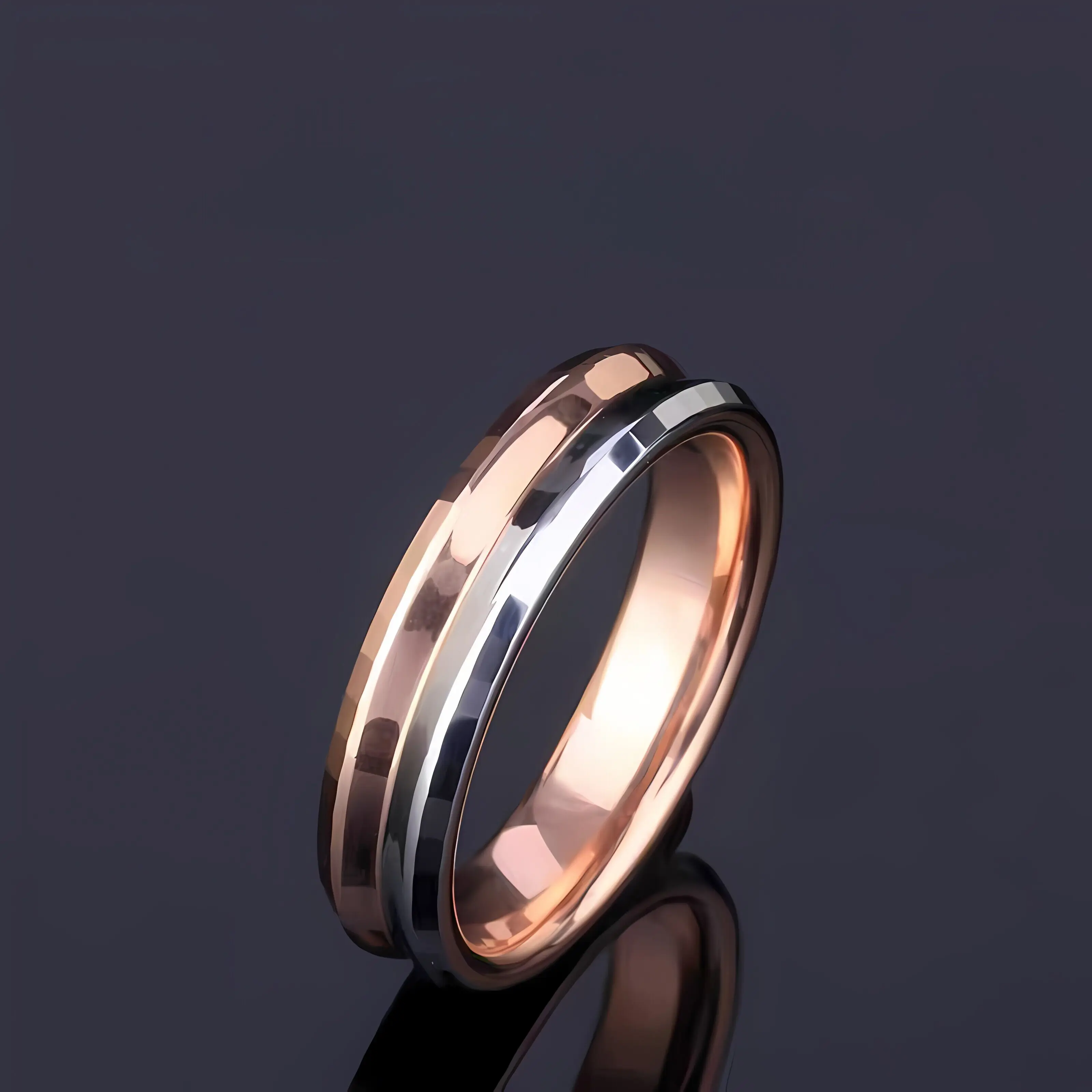 Tungsten Gold Men and Women Rings Advanced Simple Personality Fashion Couple Wedding Engagement Jewelry,Engraving