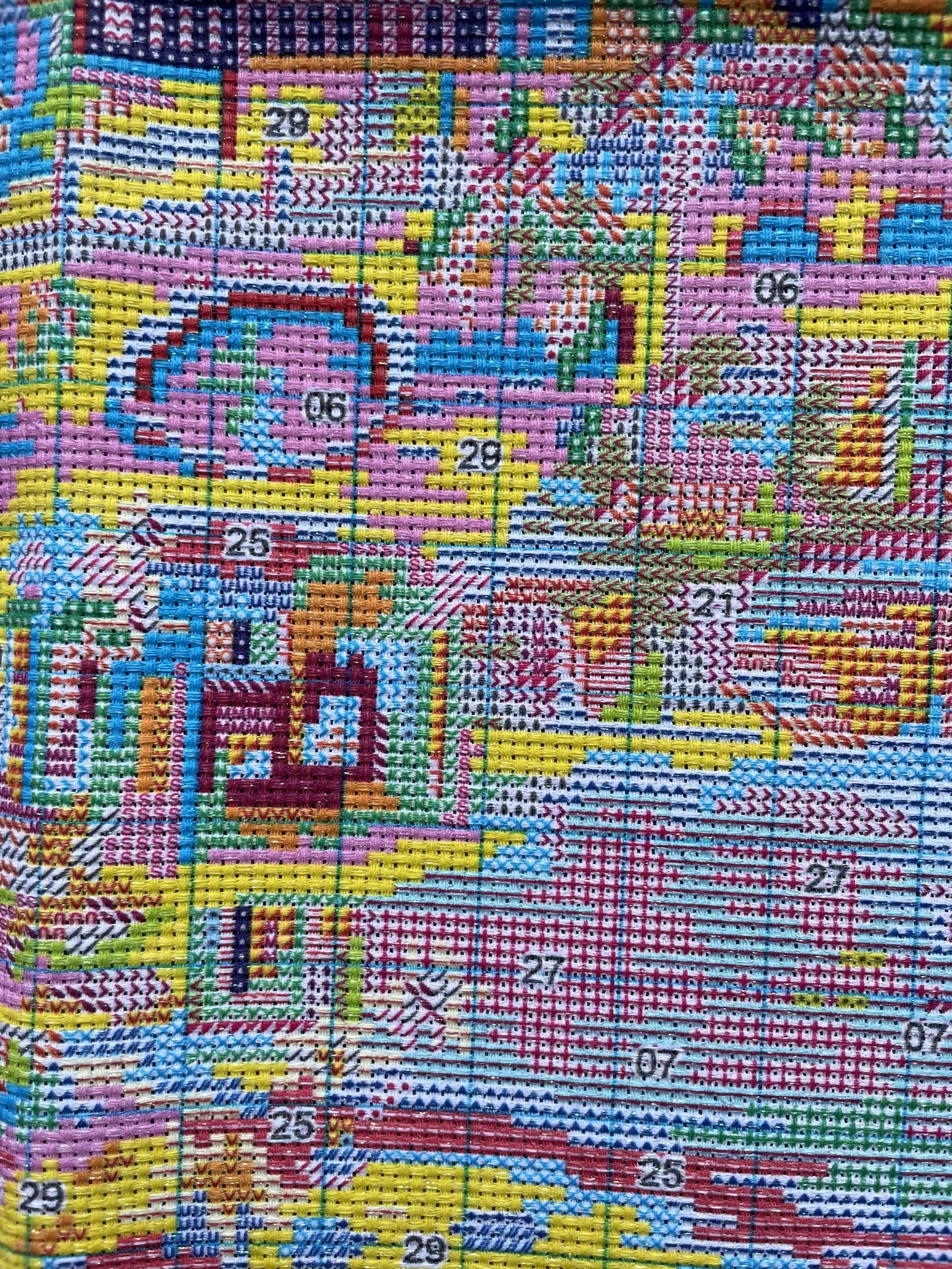Jiangnan Scenery Cross Stitch Kits Stamped 11CT Needlework DIY Patterns Handmade Embroidery Set 55 Colors