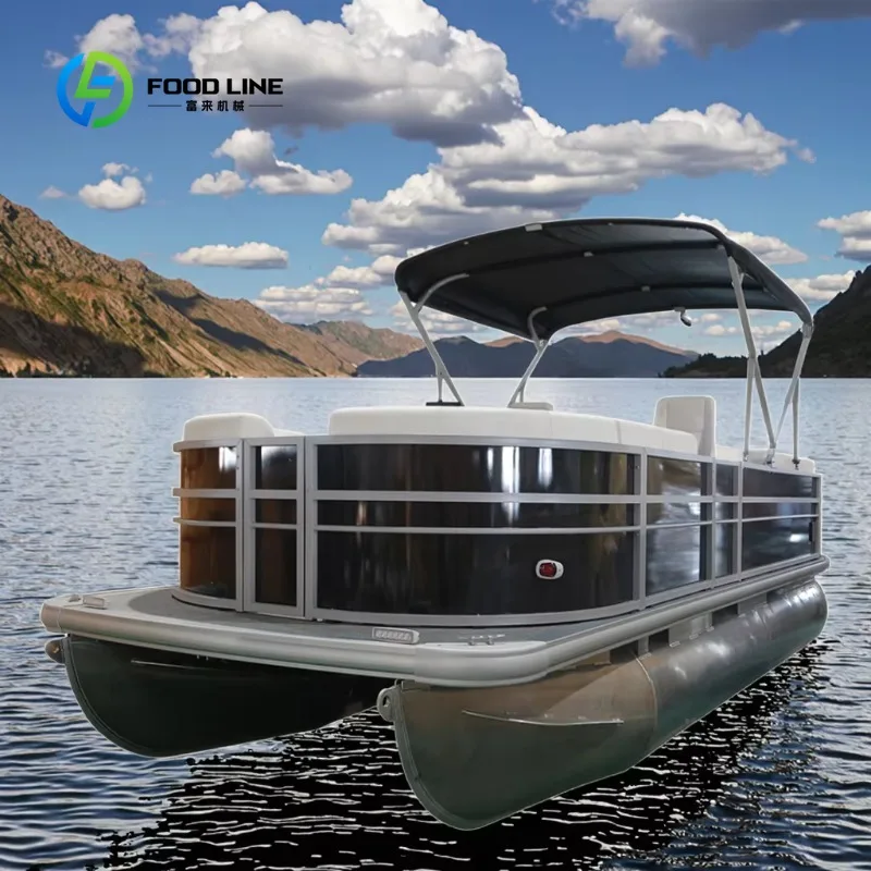High Quality 16ft Inflatable Pontoon Yacht Foldable Leisure Water Vessel For Seaside Relaxation Entertainment Fun