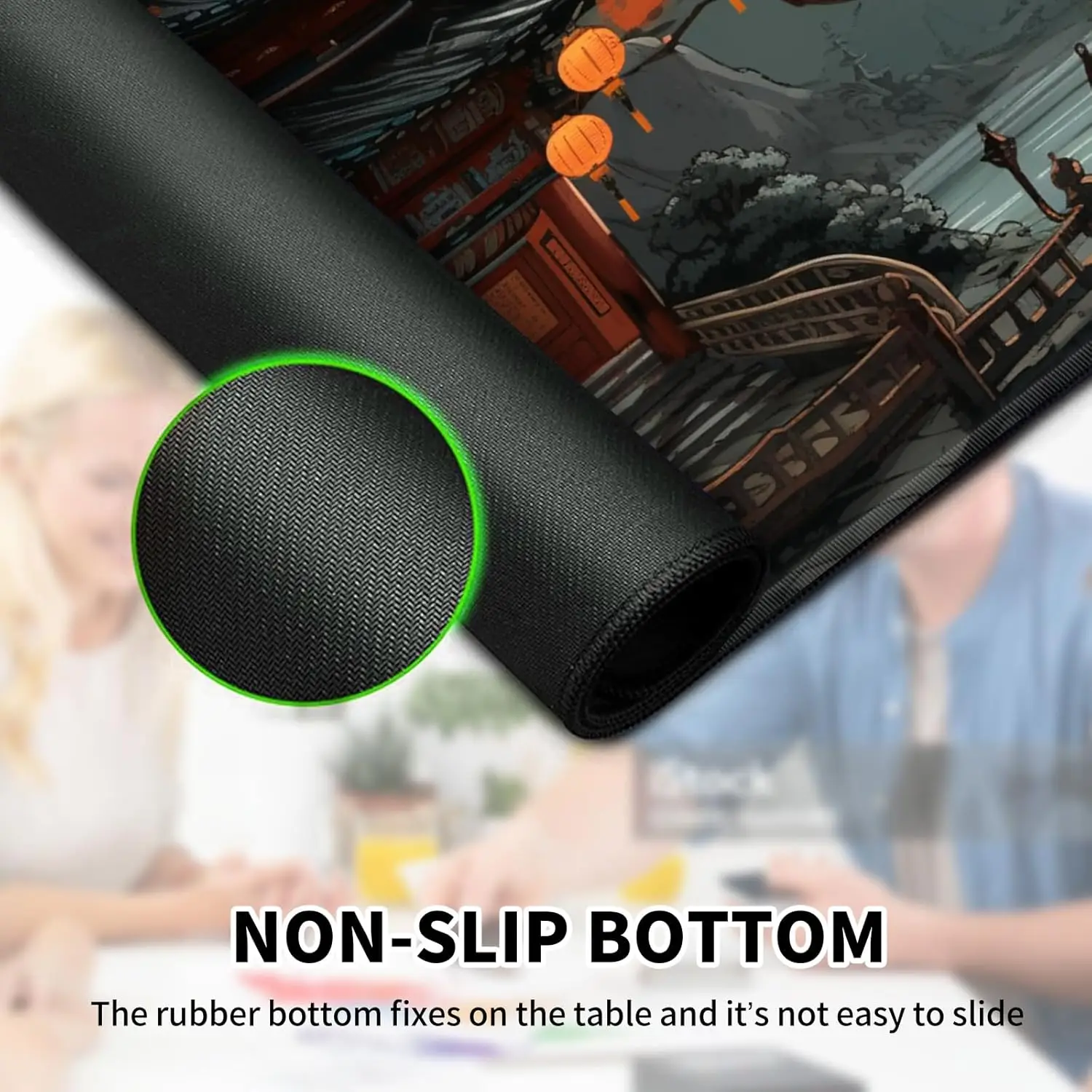 لوحة ماوس للمشهد الليلي من TCG مناسبة للعبة الورق والمنزل مصنوعة من المطاط المضاد للانزلاق وقابل للغسل بجودة عالية