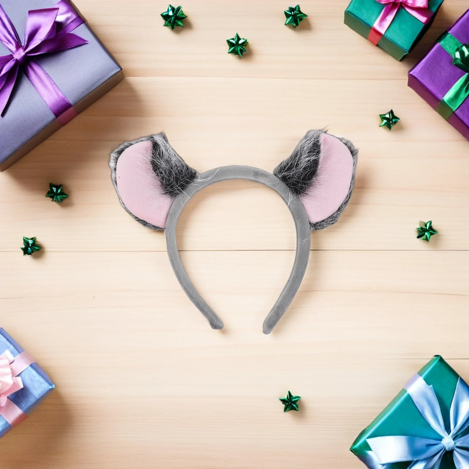 

1 set 1 Set Koala Costume Headband Tail Realistic Animal Ears Bow Tie Combo Halloween Carnival Party Cosplay Dress Up Festival