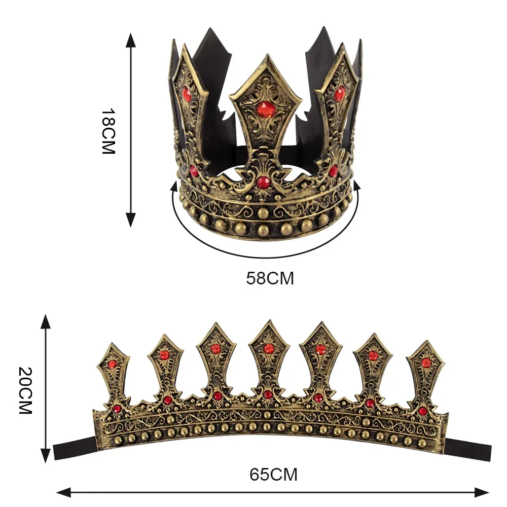 New Halloween European and American Palace Performance Retro Luxury King Crown COSPLAY Prop Headpiece