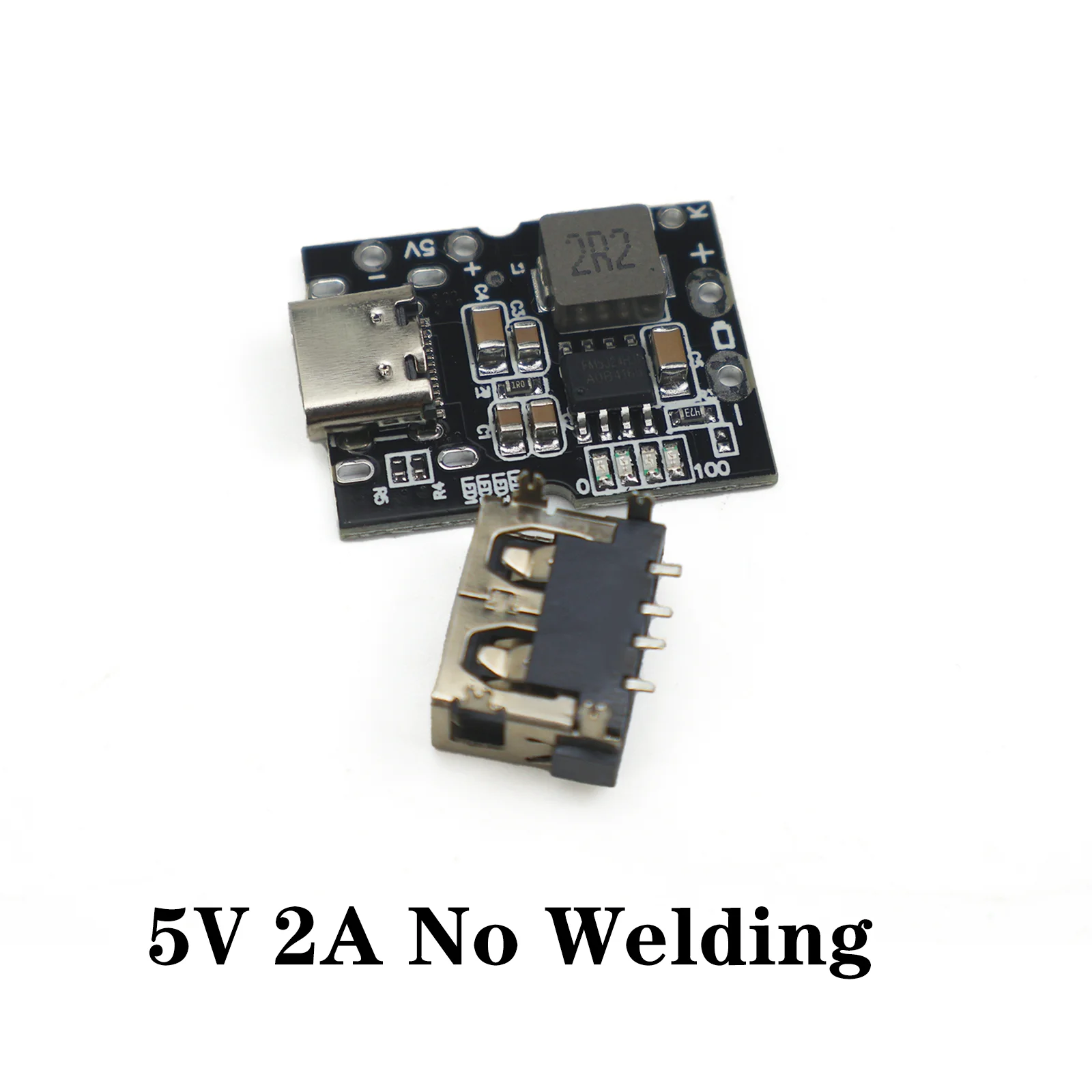 5V 2A Charge-Discharge Integrated Module Type-C 4.2V Li-ion Boost Converter LED Display No Welding Welding for DIY Power Bank