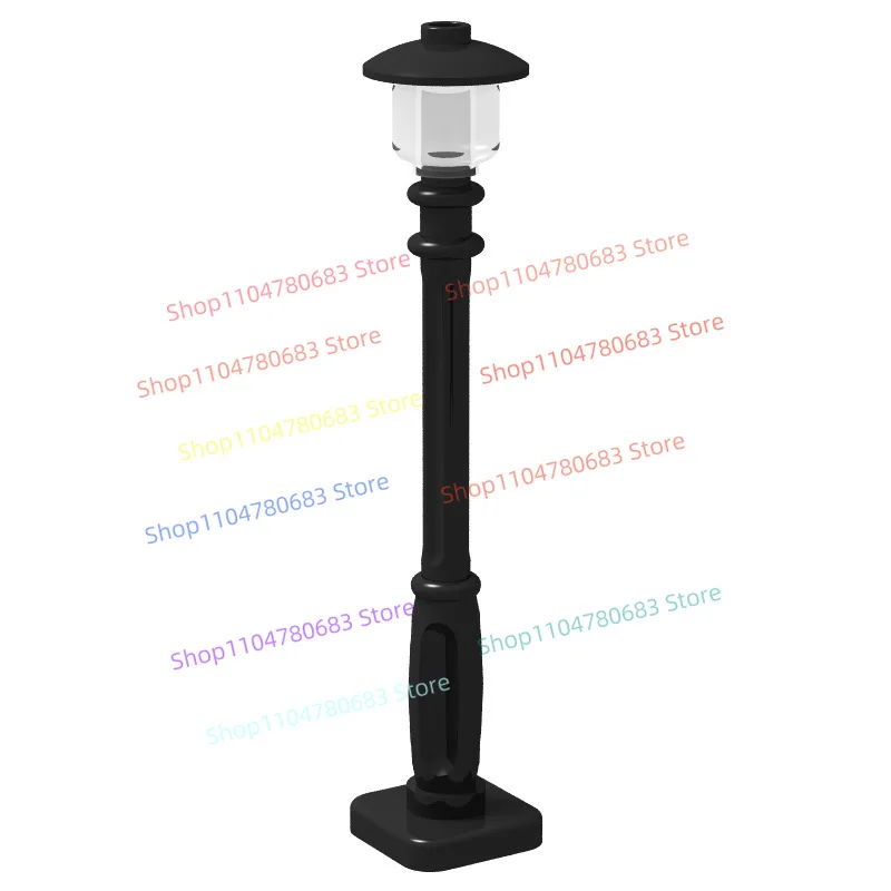 Bloques de construcción MOC, farola de ciudad, arquitectura, modelo Mini escena de calle, accesorios de dibujos animados de Anime, juguete para regalo coleccionable