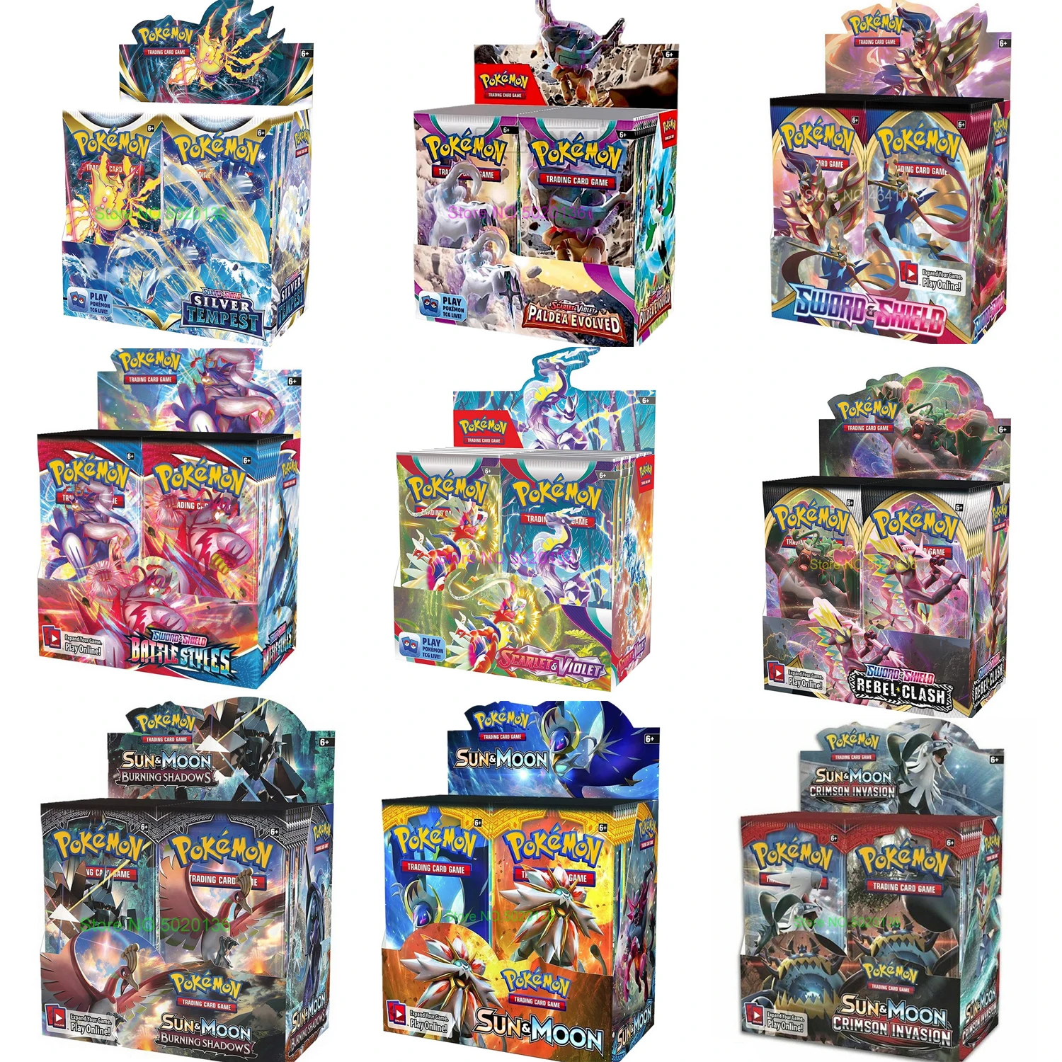 Surging Sparks Prismatic Evolutions Paradox Rift Collection Game XY Sun Moon Carte Trading Card Toy Kids Playing Game Gift