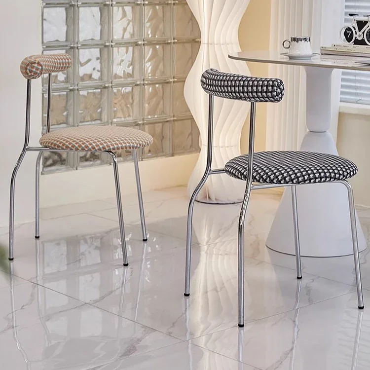 الشمال الحديثة ضوء الفاخرة مريحة الظهر الطعام كرسي غرفة المعيشة المنزلي كراسي الترفيه مقهى بسيط الإبداعية كراسي الطعام #5