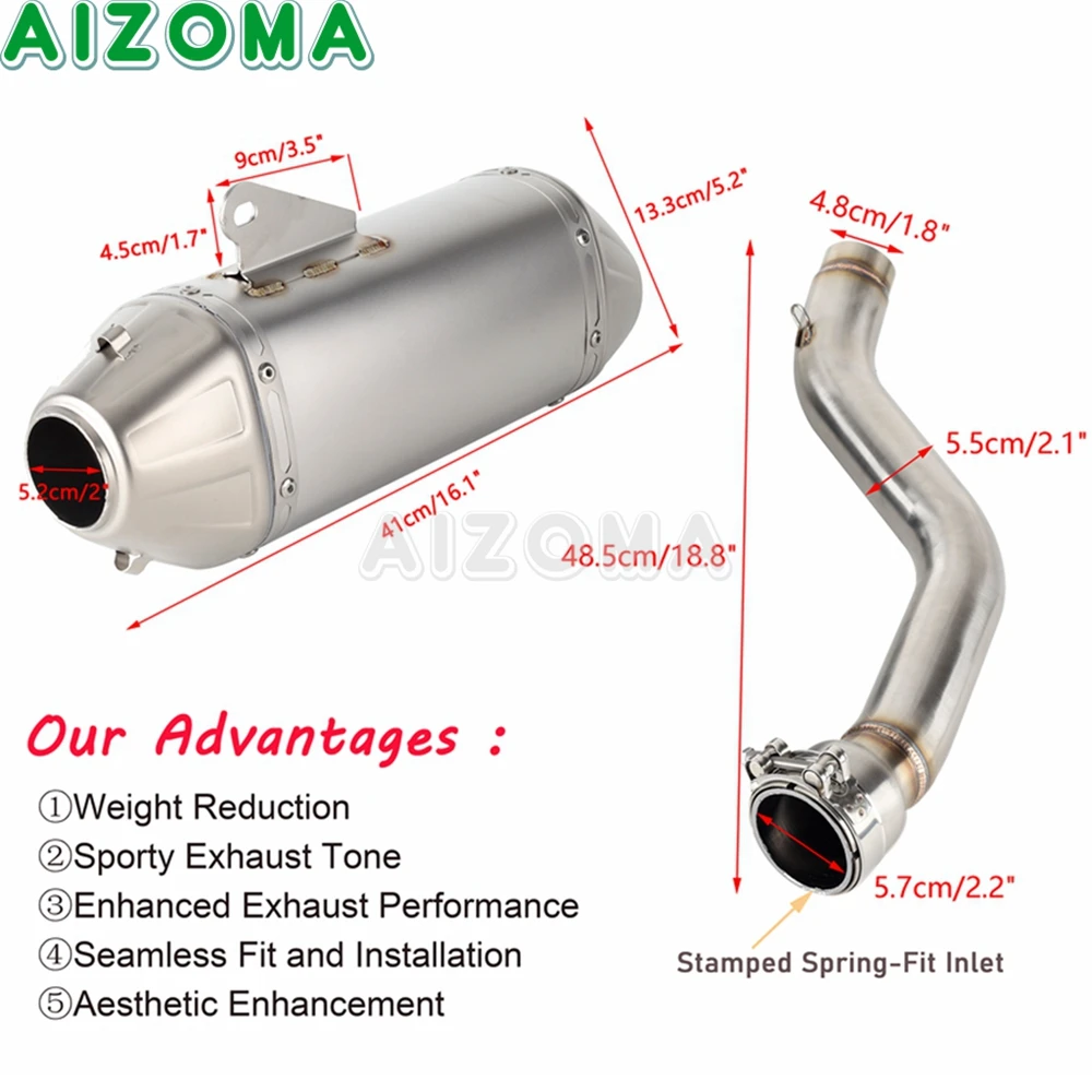 304 Stainless Steel Full Exhaust Pipe Motorcycle Muffler System For Harley Pan America 1250 RA1250 RA1250S CVO RA1250SE 2021-24