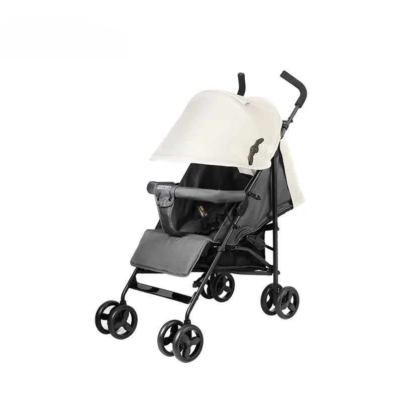 Baby Stroller Portable Folding can Sit and Lie Down Children's Four-Wheeled Stroller One Button to Close the Stroller