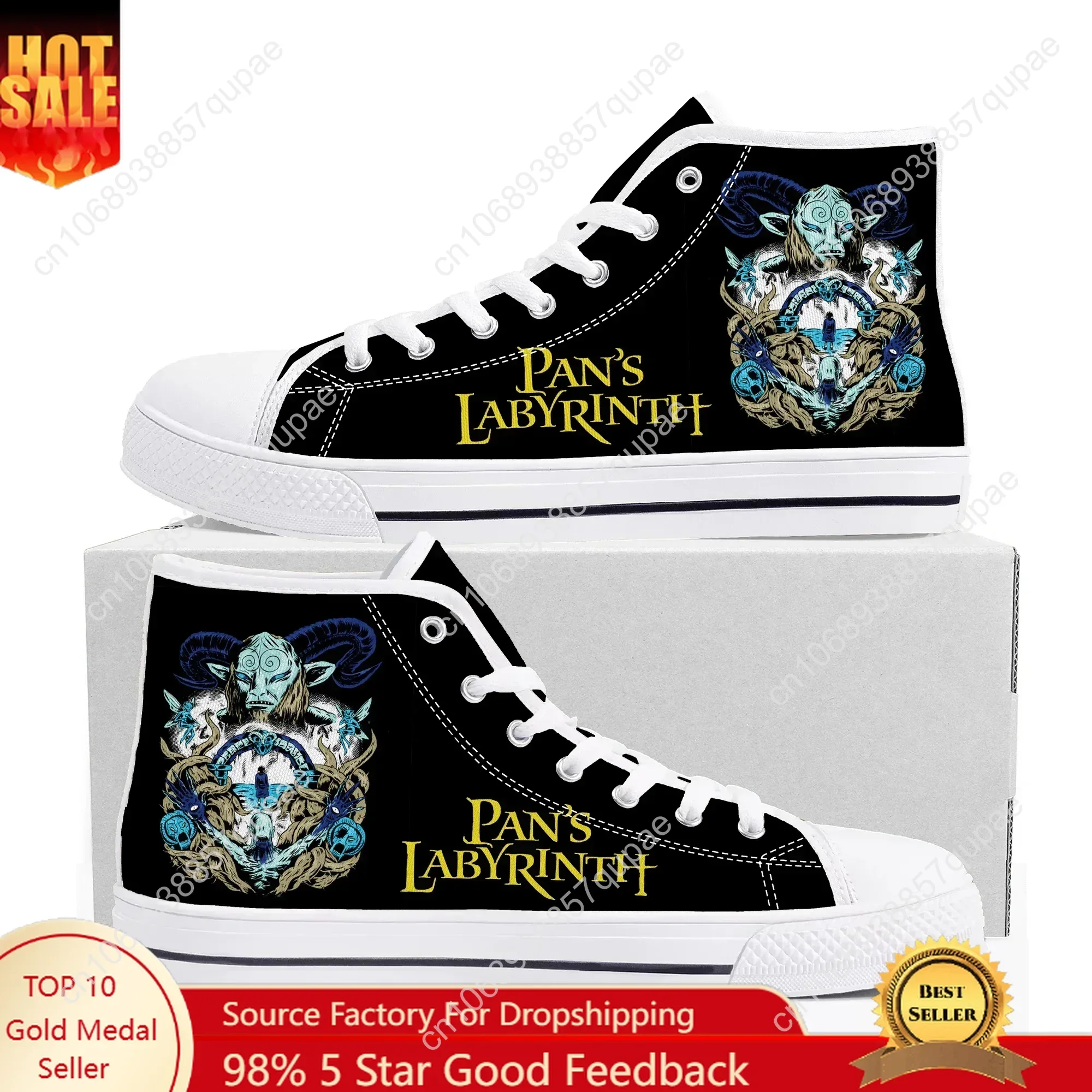 

Pan's Labyrinth High Top Sneakers Mens Womens Teenager Fashion High Quality Shoes Soft Sole Shock Absorbing Casual Couple Shoes