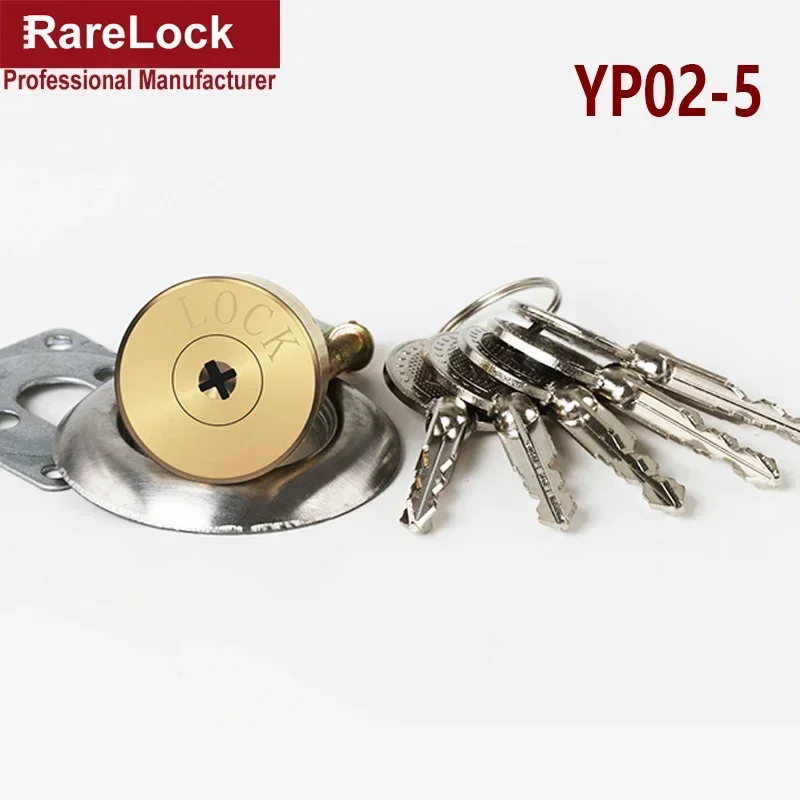 Brass Door Lock Cylinder Gate Locks Different Keys 35 - 45mm Thickness Bedroom Bathroom Accessory Rarelock A