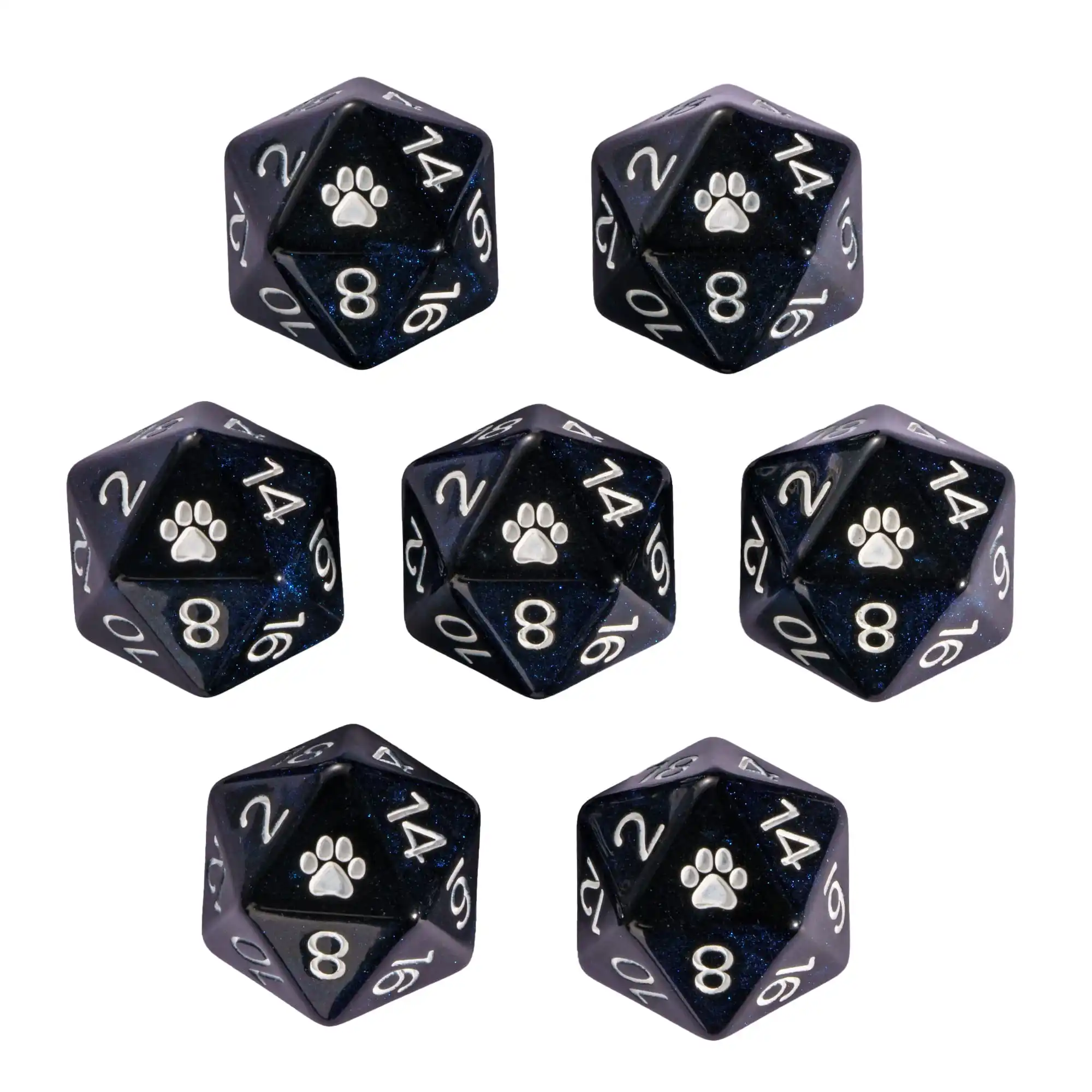 Dés Polyédriques 10 Blancs 16 Mm - Pour Jeux De Rôle, Donjons & Dragons, RPG - Acrylique Durable Dés Polyédrique Coloré