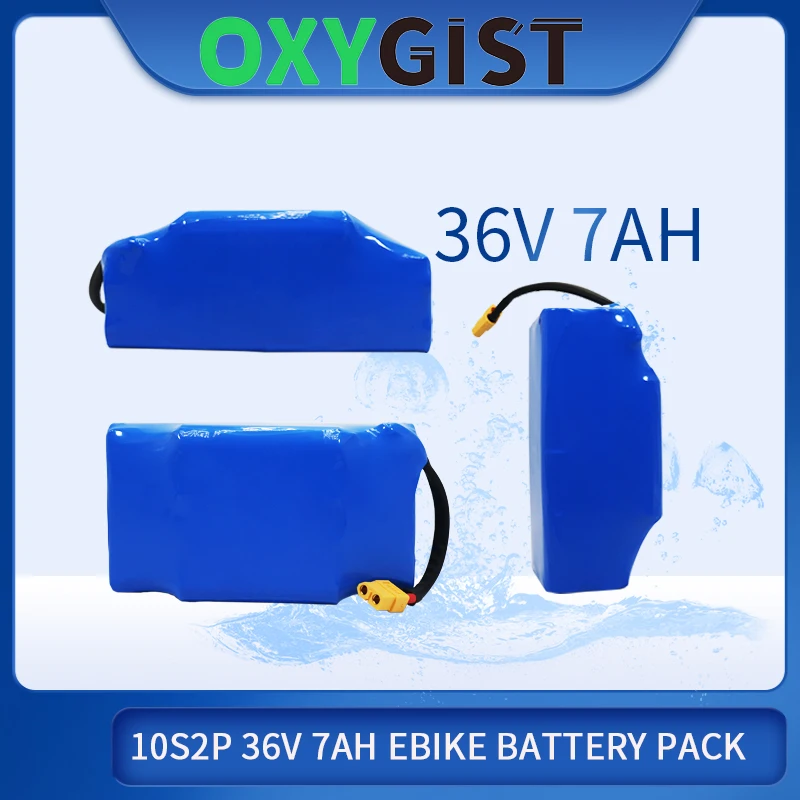

OXYGIST 18650 10S2P 36V 7Ah 42V High powercapacity Lithium Battery Pack with 15A BMS XT60 For Twisting Balanced vehicle Self