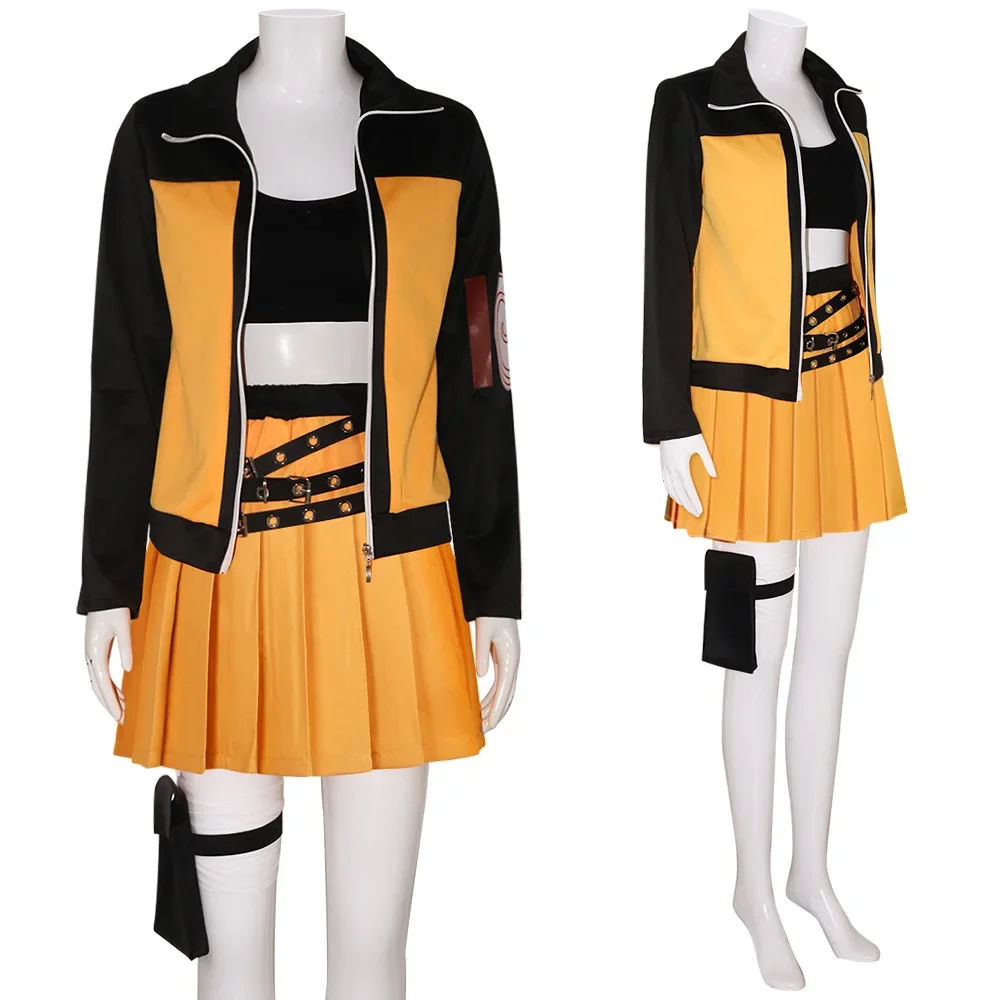 Disfraz de Cosplay de Anime Fox Uzumaki, Traje de Mujer, Uniforme, Traje para Halloween, Carnaval, Fiesta, Hermoso Vestido de Mujer, Traje Sexy