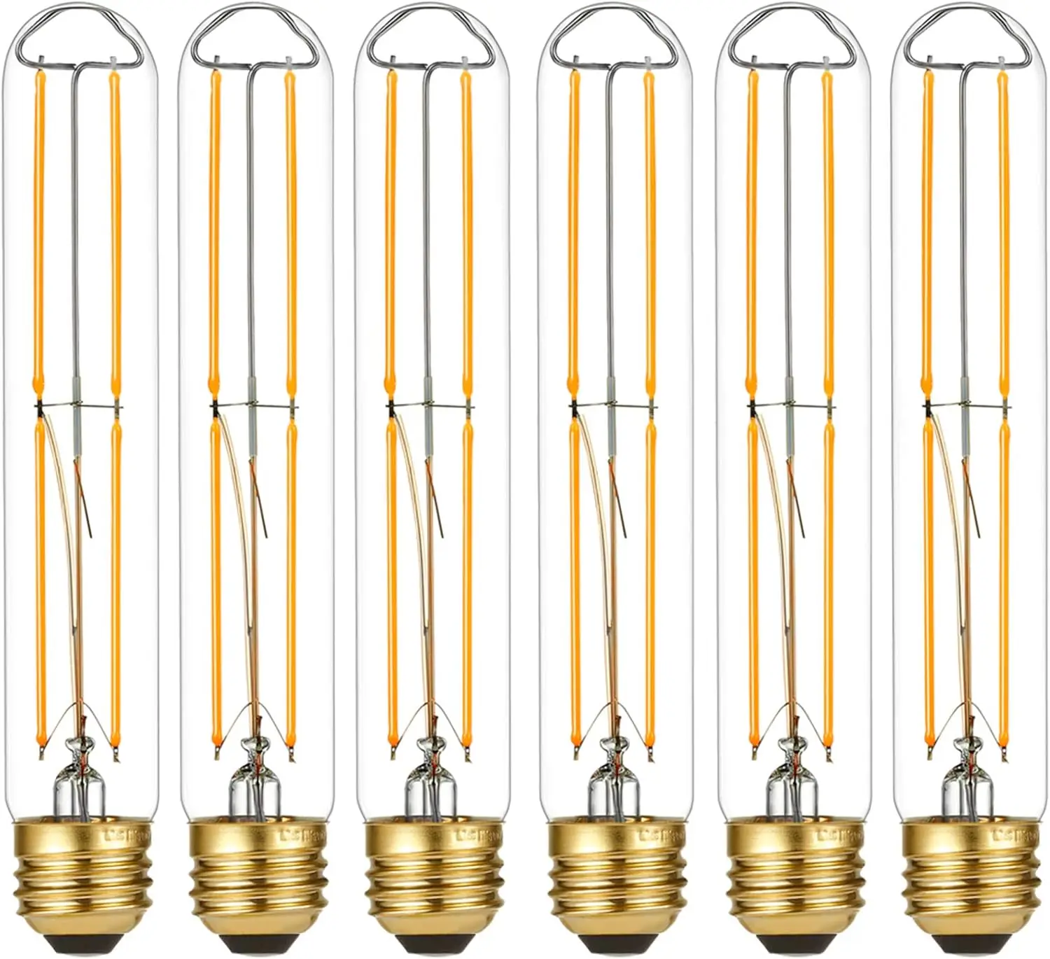 

Светодиодная лампа E26 с регулируемой яркостью, 6 Вт (эквивалент 60 Вт), теплый белый свет 2700K, в стиле Эдисона, для рустикальных и индустриальных светильников, набор из 6 штук