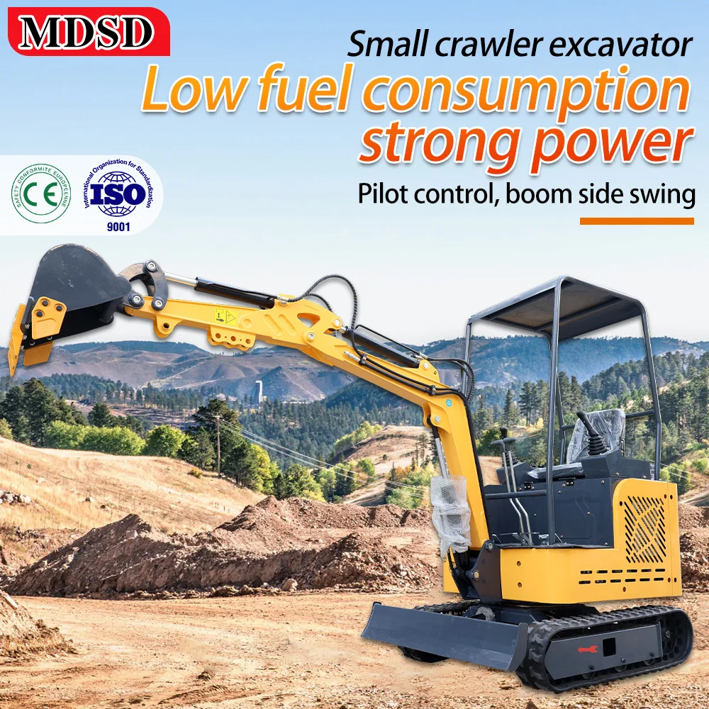 Miniescavadeira personalizada para jardim, 1.2ton, 2ton, tamanho pequeno, miniescavadeira compacta para motor kubota epa euro 5 à venda