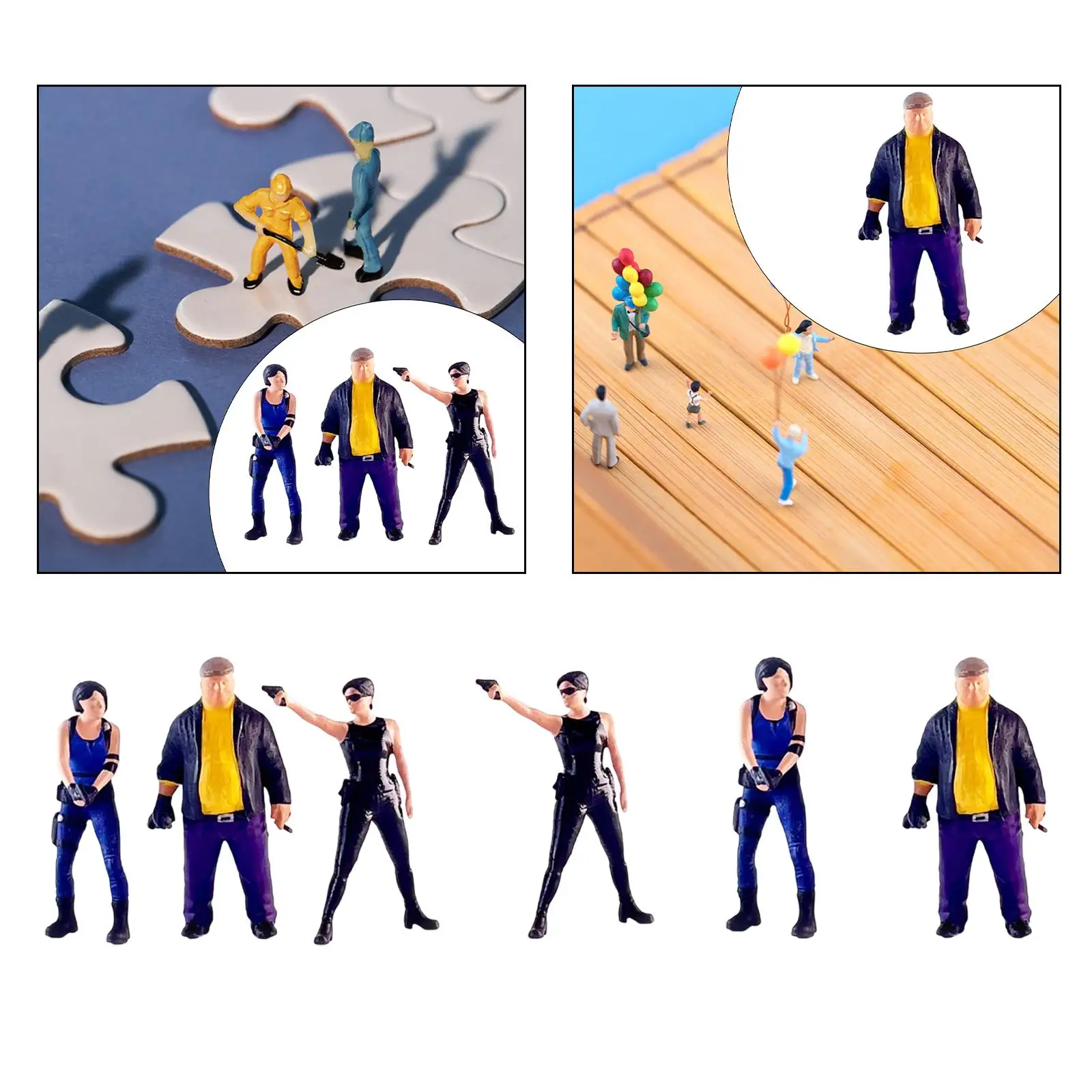 Figurine jouet modèle poupée jouet Unique décoration de table ornement figurine en résine pour cadeaux de fête salle d'étude chambre à coucher domestique 1/64