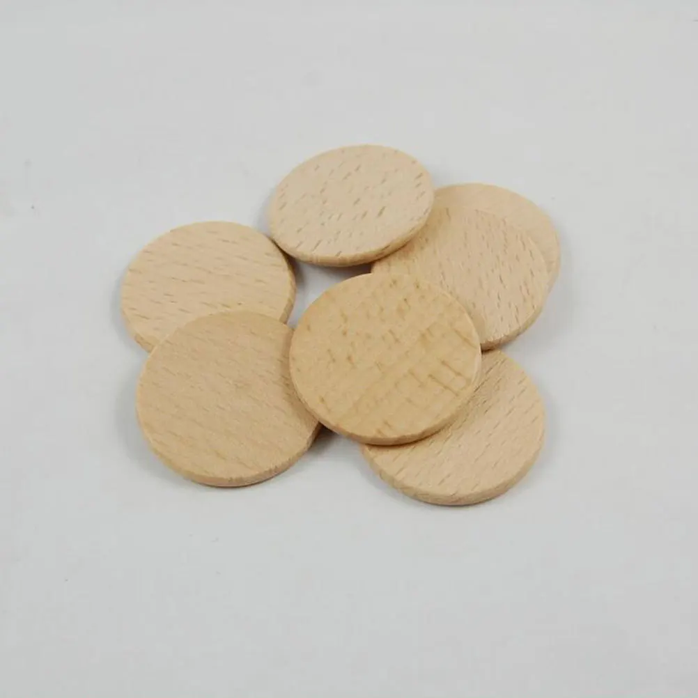 

50Pcs 36mm Beech Wood Discs Smooth Surface DIY Craft Jewelry Making Wooden Circle Accessories for Art Projects