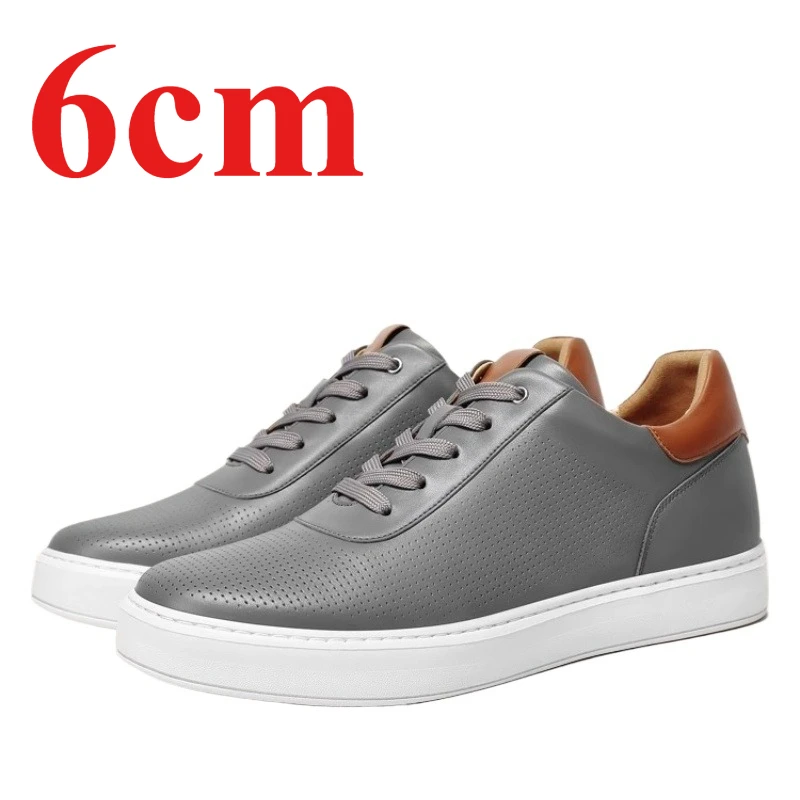 Height-increasing Shoes for Men's Increase 6cm Fashion Casual Sports Board Shoes Lightweight Comfortable Invisible Elevator Shoe