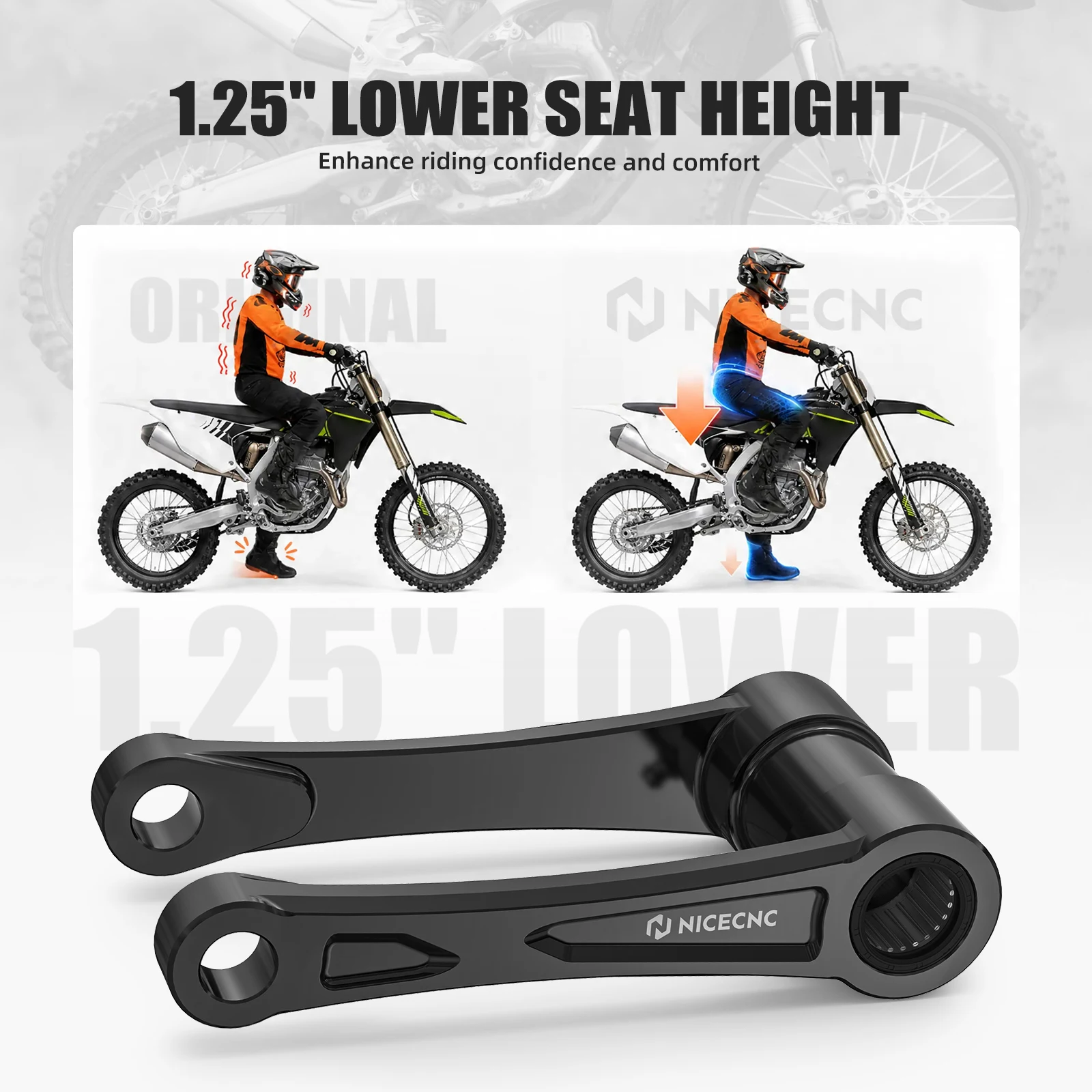 NICECNC 1,25" Tieferlegungs-Kit für 2026 Triumph TF 250-X TF 250-E TF 450-E TF 250-X 2024 TF 450-RC Edition 2025 – Detail 3