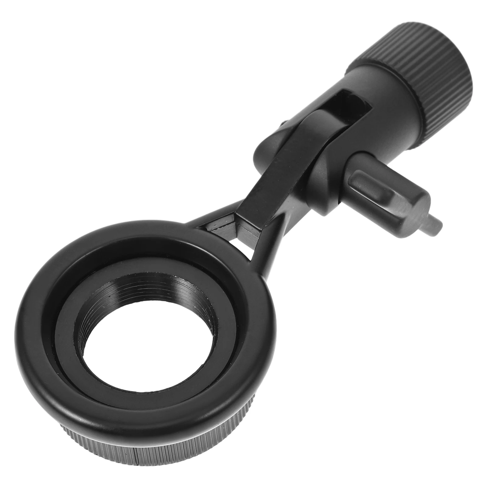 

Shockproof Microphone Stand Clip Accessories Black Anti Vibration Holder Internal Teeth Mic Bracket Sturdy Durable Metal