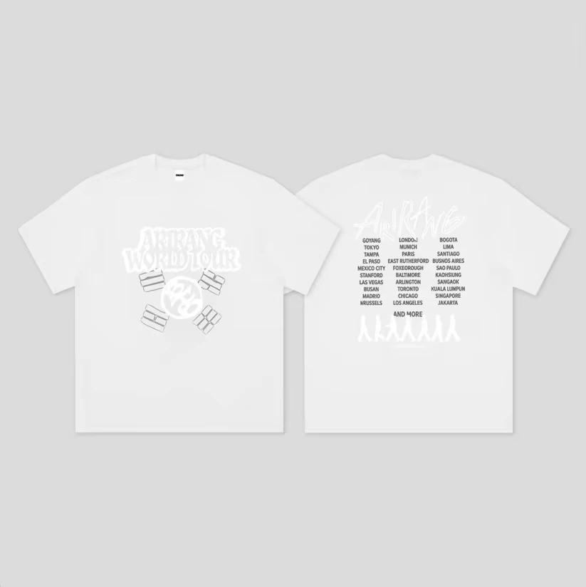 Arirang TourCotton Unisex T-Shirt Group Tour Graphic T Shirts High Quality Summer Fashion Men Women Y2K Trendy Tee Fan Gift