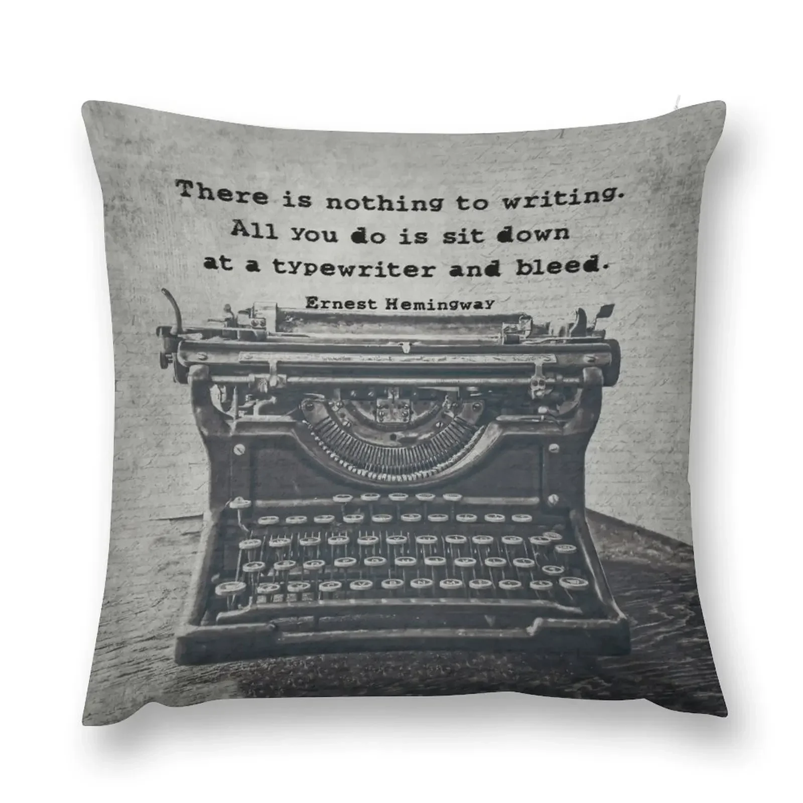 

Writing According to Hemingway Throw Pillow Cushions For Decorative Sofa Embroidered Cushion Cover pillow
