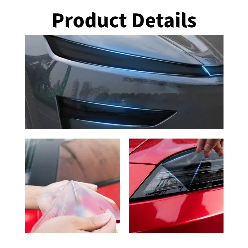 TPU Scheinwerfer- und Rücklichtschutzfolie für Tesla Model Y Juniper 2024+ Rauchschwarz Abdeckung Wrap Aufkleber Auto-Außenzubehör – Detail 5