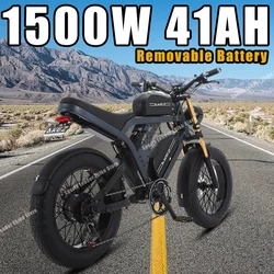 Electric Bike Motorcycle Style Ebike 1500W48V41AH Removable Battery Mountain Hydraulic disc brake Off-Road new Electric Bicycle