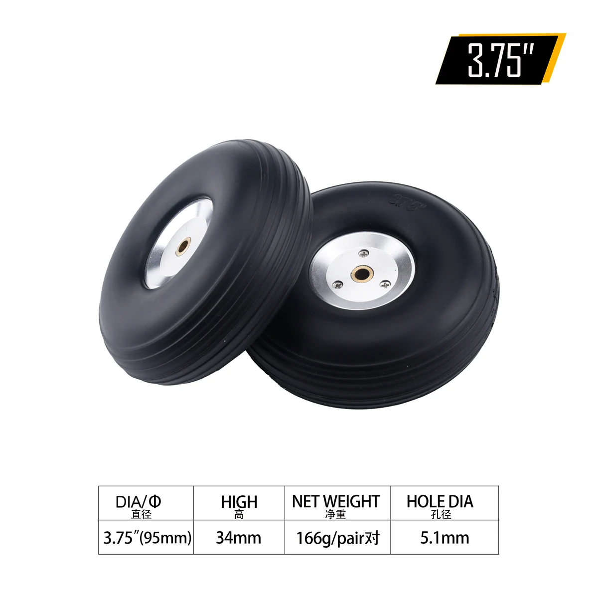2 Stück RC Flugzeug Modell PU Rad Reifen mit Aluminium kern Legierung Nabe 1/1.25/1.5/1.75/2/2.25/2.5/2.75/3/3.25/3.5/3.75/4/4.5/5 "Zoll