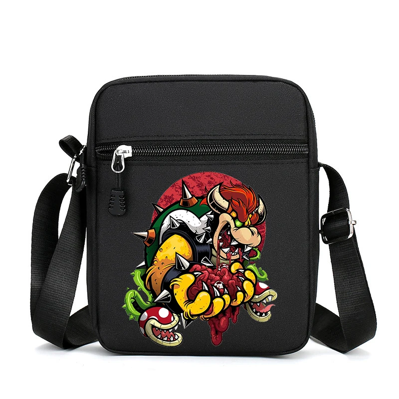 New Super Marios Shoulder Bag Boy Girl Anime Cartoon Cute Crossbody Bag Outdoor Sports Leisure Large Capacity Canvas Square Bag