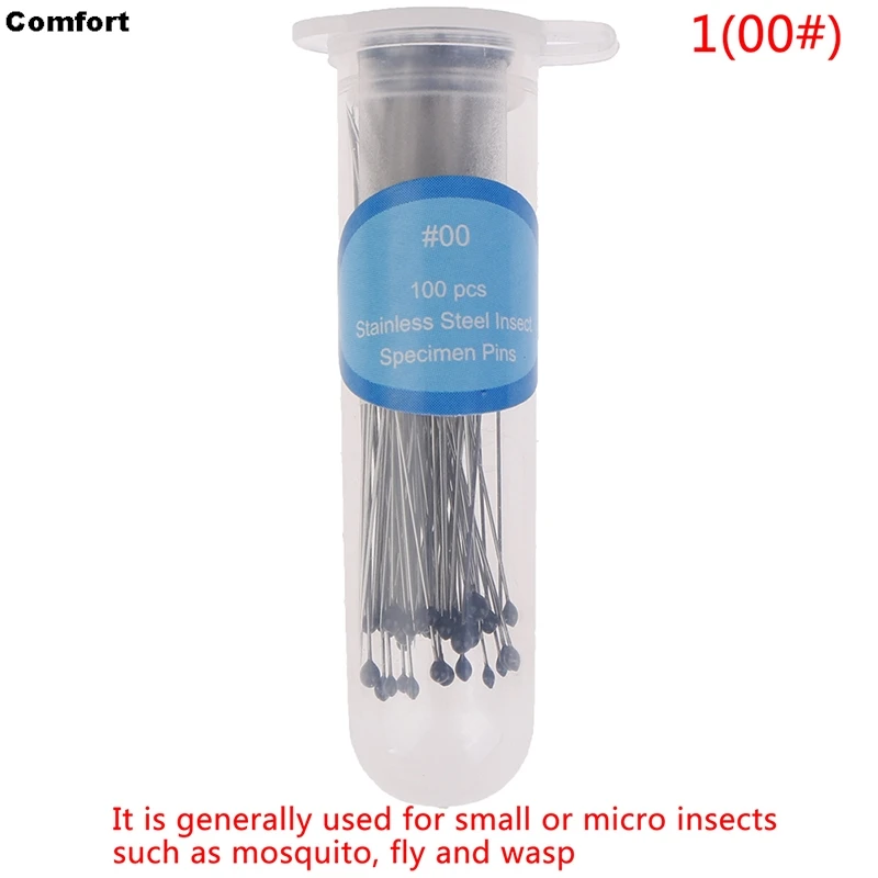 100/200PCS Nsect Pins Specimen Needle Stainless Steel With Plastic Box For School Lab Entomology Body Dissection Insect Needle