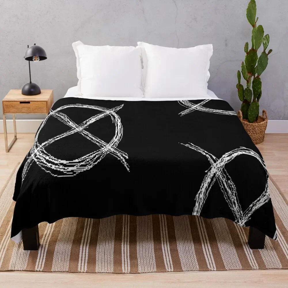 

Creepypasta Logo Throw Blanket Flannel Fabric Soft for sofa Blankets