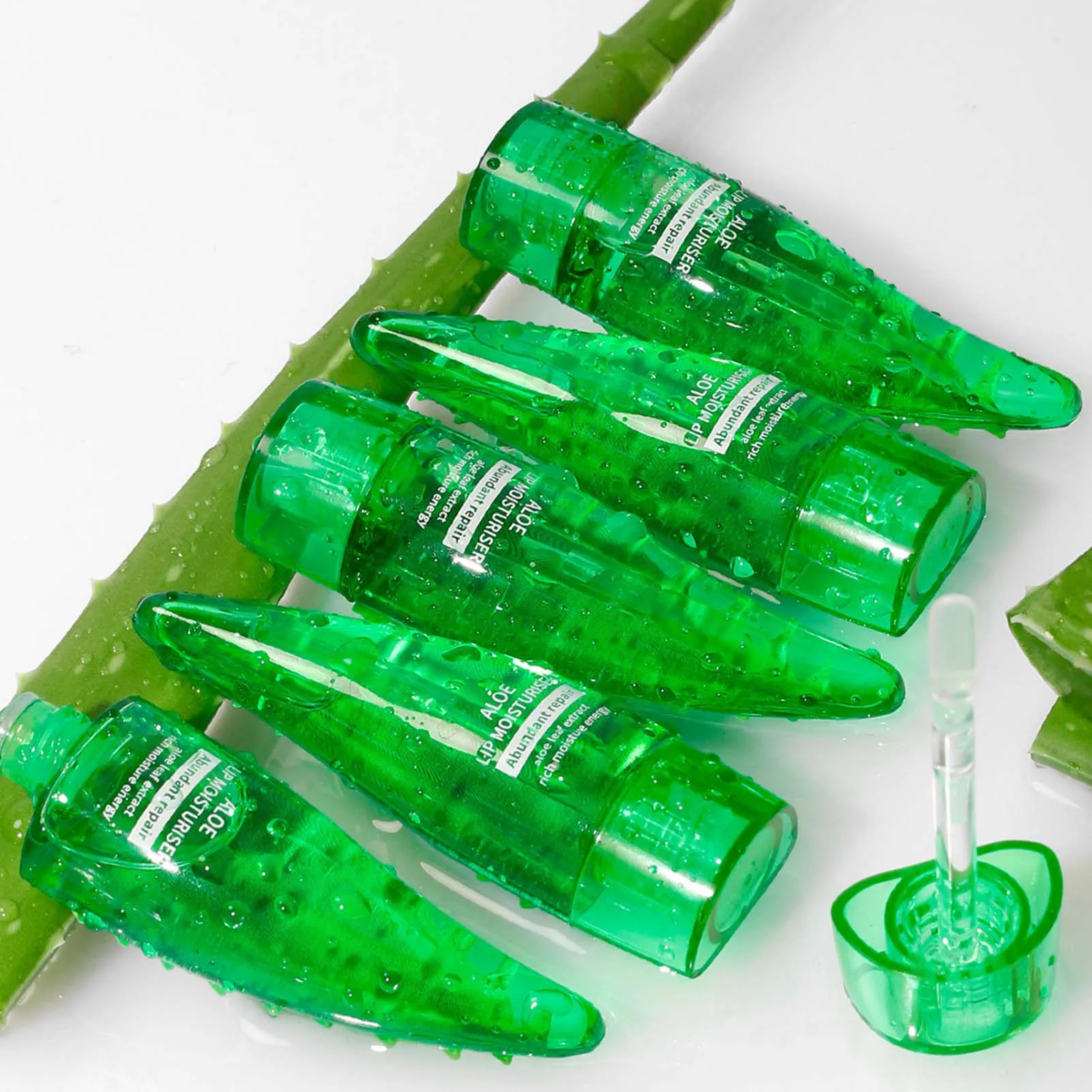 Aceite de Aloe Vera para el cuidado de los labios, reparador hidratante