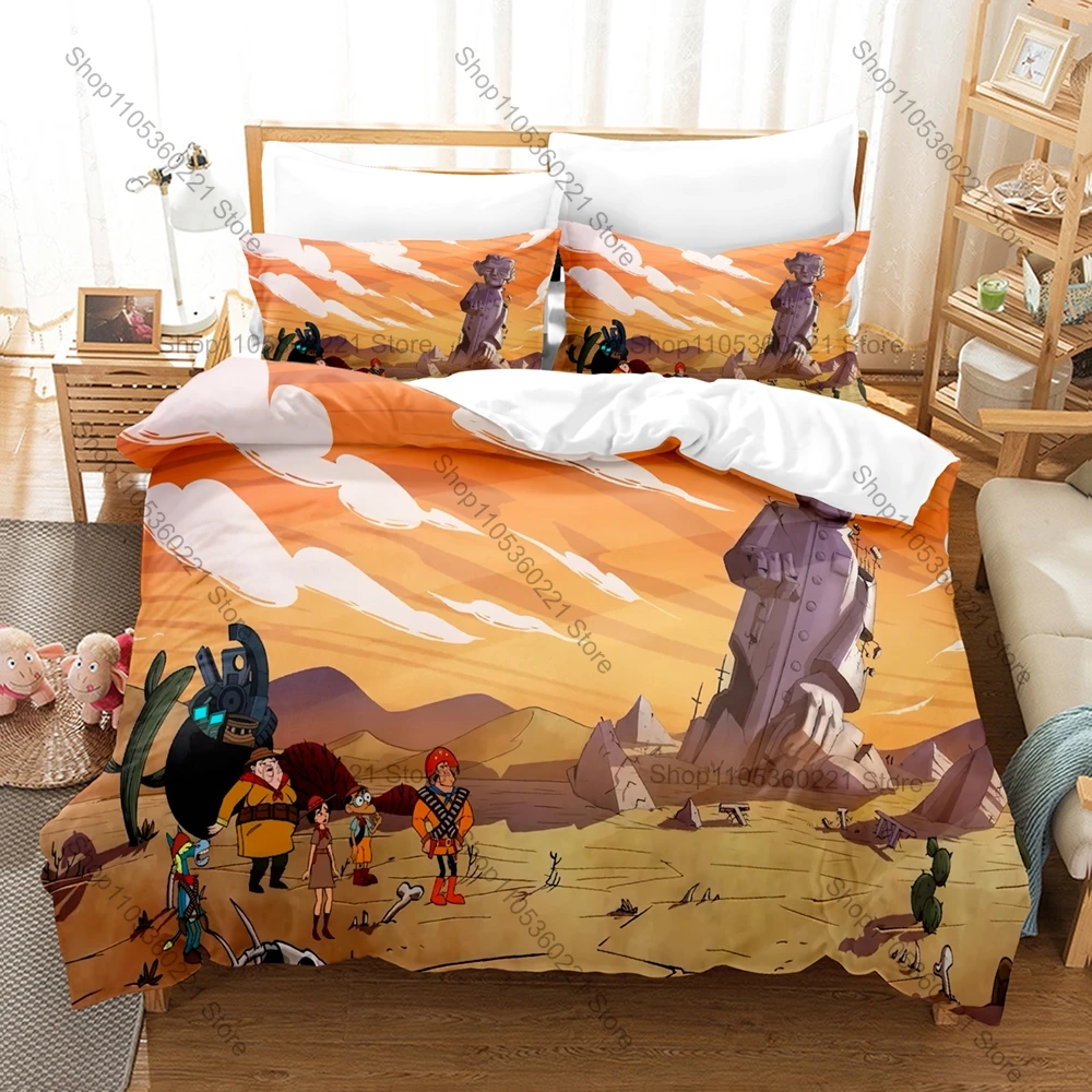 Unique Brazilian Nordeste Sci-Fi Western Cartoon Cordélicos Full Printed 3PCS Bedding Duvet Cover + 2 Pillowcases Teen Dorm