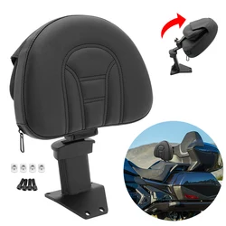 Motorcycle Accessories Black Adjustable Front Driver Rider Backrest Pad Kit For Honda Goldwing 2018-2023 GL1800