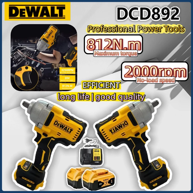 

DeWalt DCF892 Electric Wrench 1/2Inch High Torque 3 Speed Impact Brushless Driver Auto Repair Power Tools For Dewalt battery