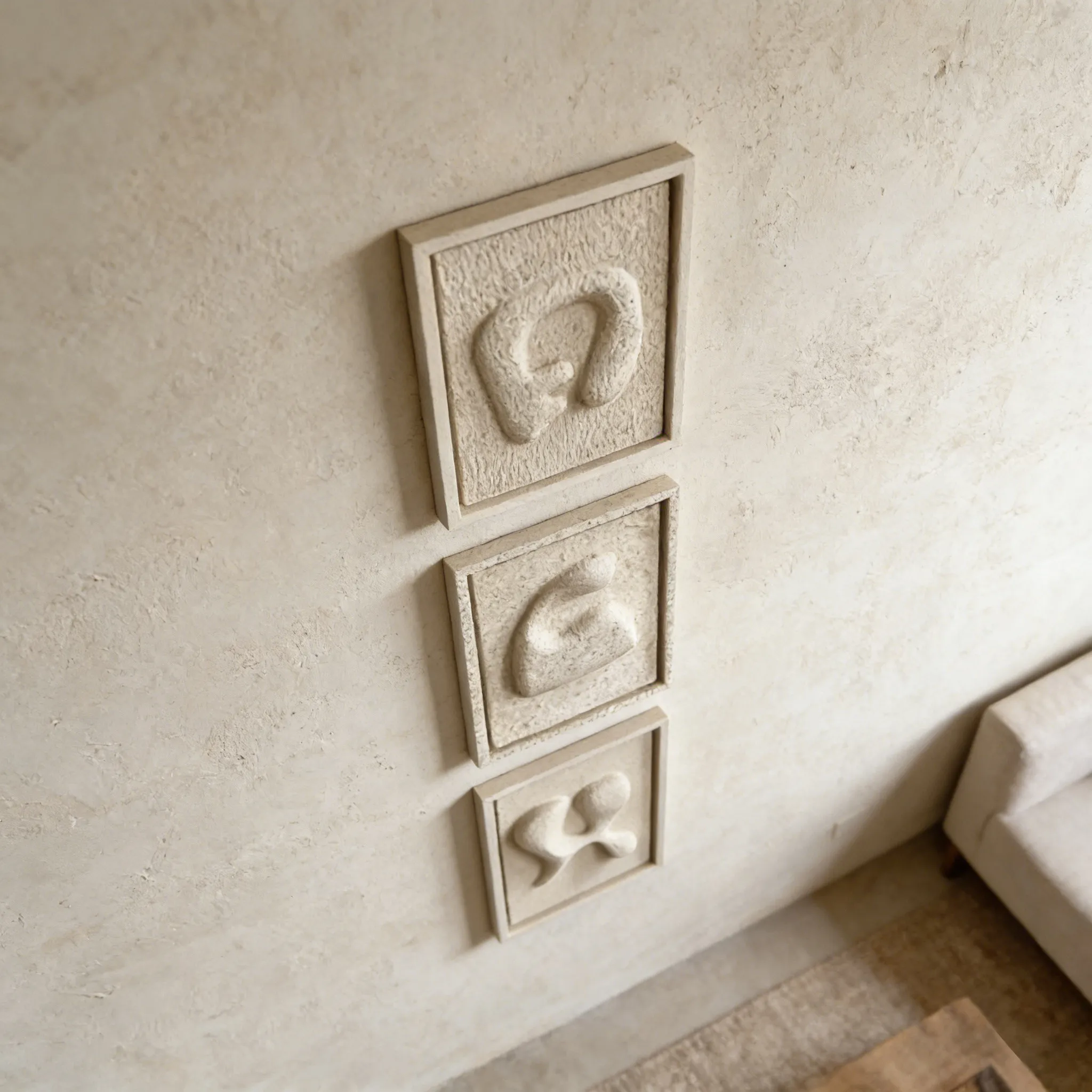 Three-dimensional Sandstone Relief Decorative Painting Hand-carved Abstract Texture Japanese Porch Vertical Hanging Painting