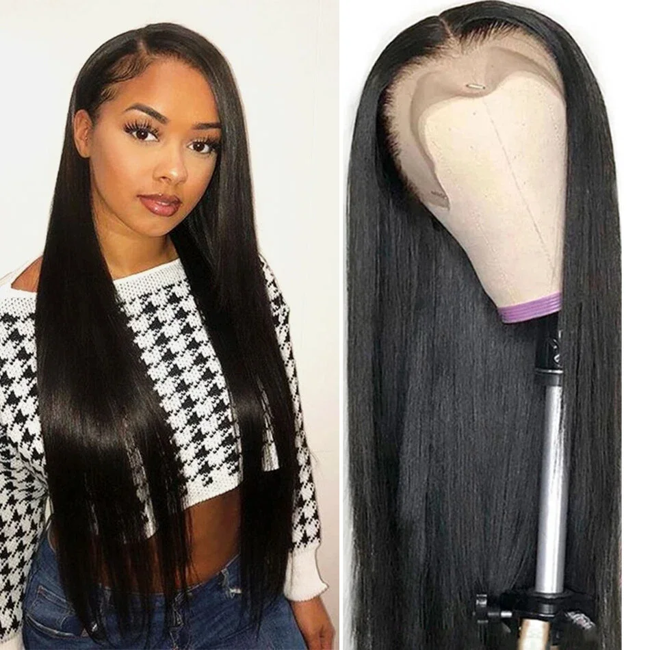 

13x4 Bone Straight Lace Frontal Wigs For Women 13x6 Brazilian Remy Human Hair Wigs Pre Plucked 4x4 Glueless Wigs Human Hair