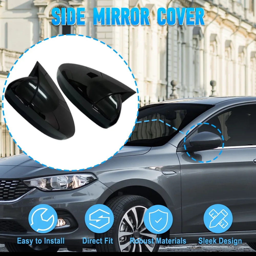 

2 шт., боковое крыло двери автомобиля, крышка зеркала заднего вида, накладка для FIAT TIPO EGEA седан/Hatchback/Estate 2015-2022