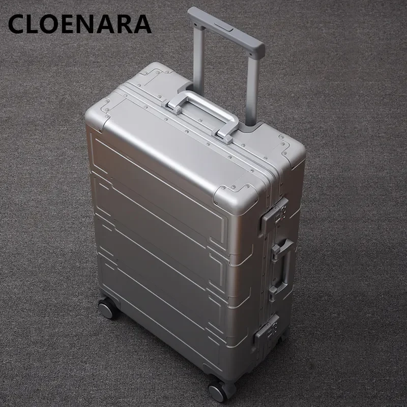 Colenara กระเป๋าเดินทางสำหรับผู้ชาย, กระเป๋าเดินทางมาใหม่ขนาด20 "24" 28นิ้วกระเป๋าล้อลากอลูมิเนียมอัลลอยด์แมกนีเซียมทั้งหมด