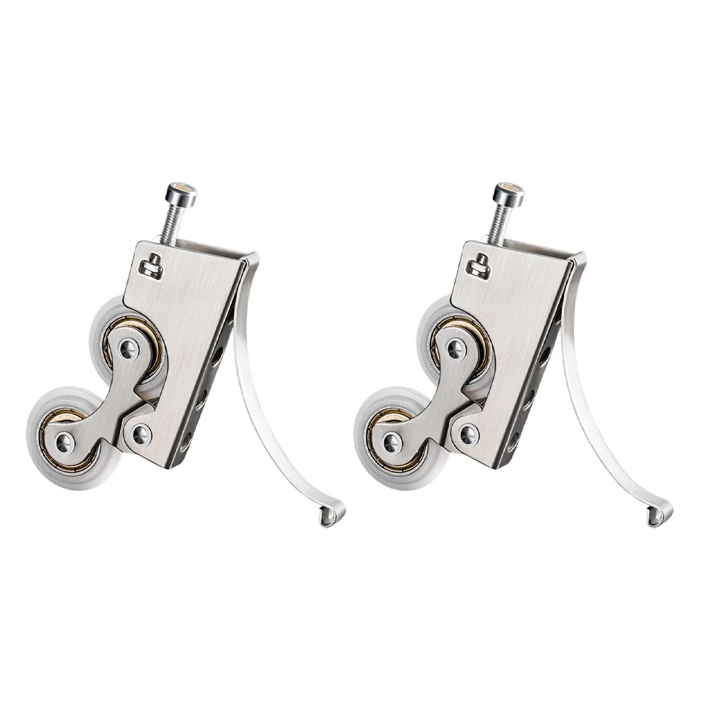 

Double Wheel Design Sliding Door Pulleys Quiet Operation Door Rollers Robust Wardrobe Door Parts Stainless Steel Door Pulley