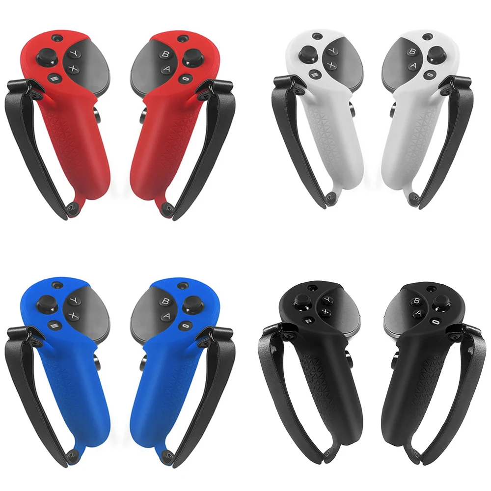 ل كويست برو قبضة الغطاء الواقي قبضة سيليكون الغطاء الواقي VR مقبض اللعبة استبدال الملحقات أجزاء 2 قطعة/المجموعة