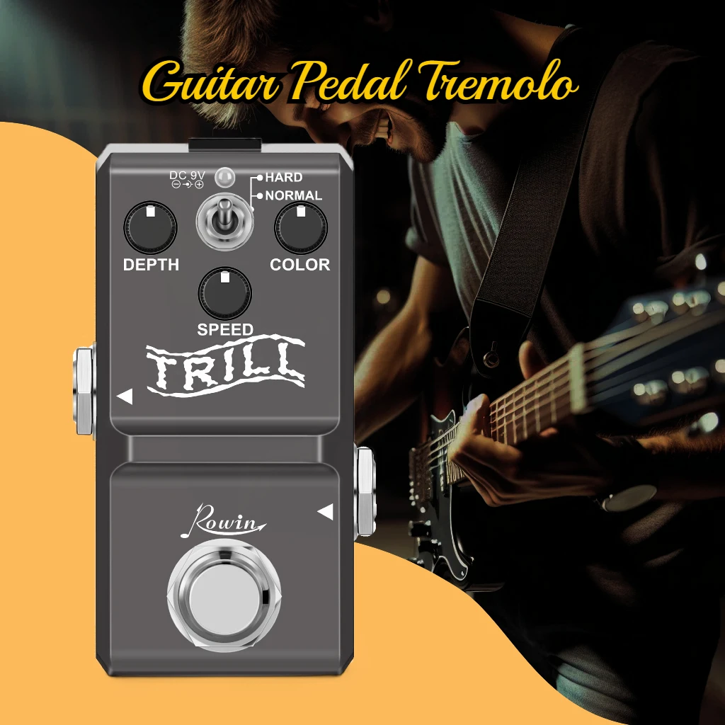 Rowin Nano Trill Pedal Tremolo Effect Pedal Super mini Guitar Trelicopter Effector for Guitar PedalBoard Musical Instrument