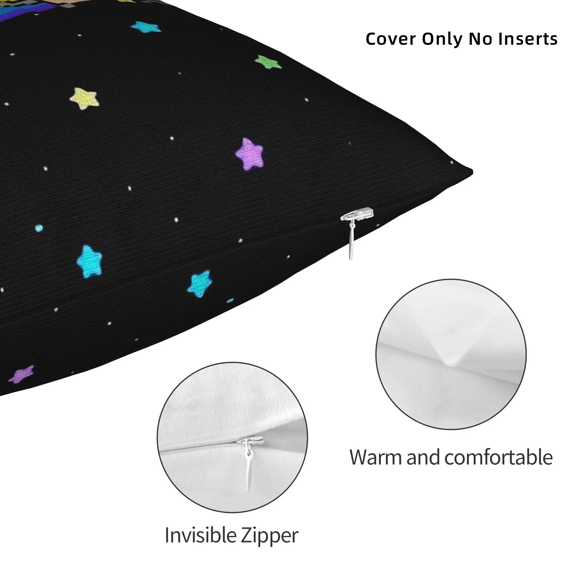 Nyan-Cats Rainbow Funny Game Pillowcase Soft Fabric Cushion Cover Decoration Internet Meme Pillow Case Cover Home Zipper