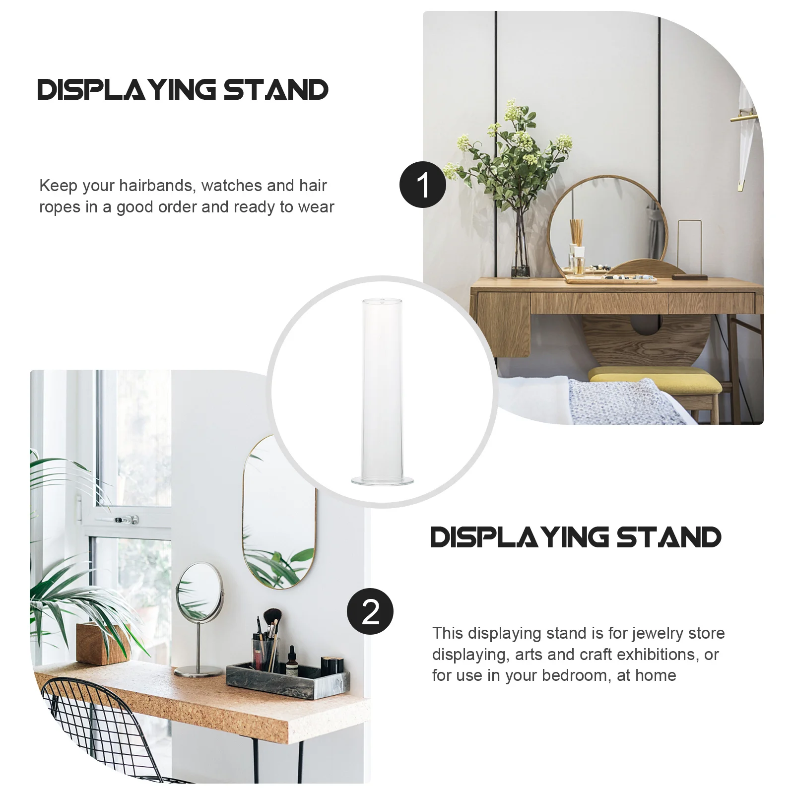 

Прозрачный акриловый держатель для ленты для волос, подставка для браслета, полка для дисплея, настольный органайзер, бытовая стойка для хранения ювелирных изделий, повязка на голову