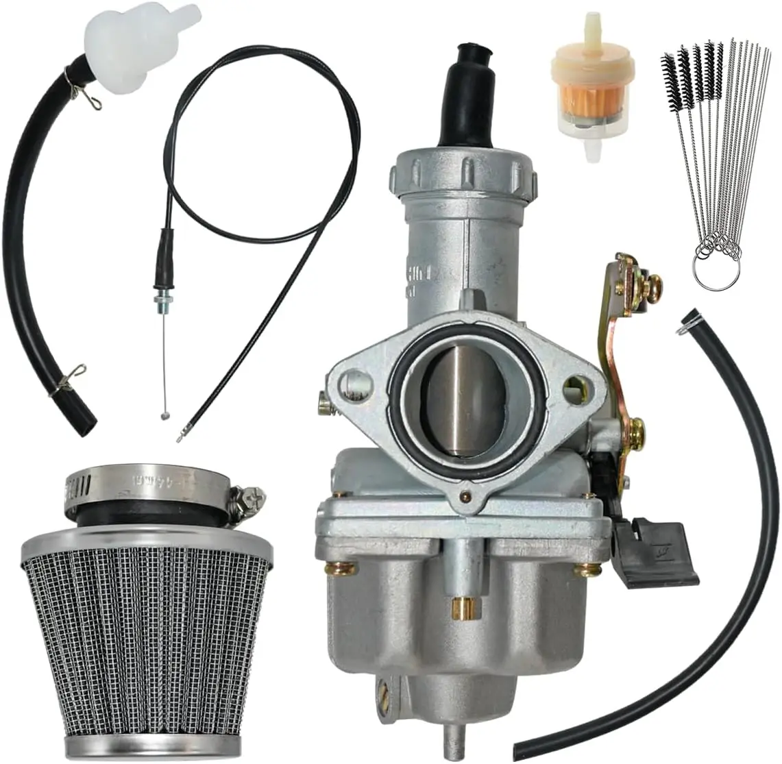 Carburador PZ27 apto para ATV de 4 tiempos 125cc 250cc apto para Honde FourTrax 200 TRX200 apto para Honde ATC185S con Cable de acelerador