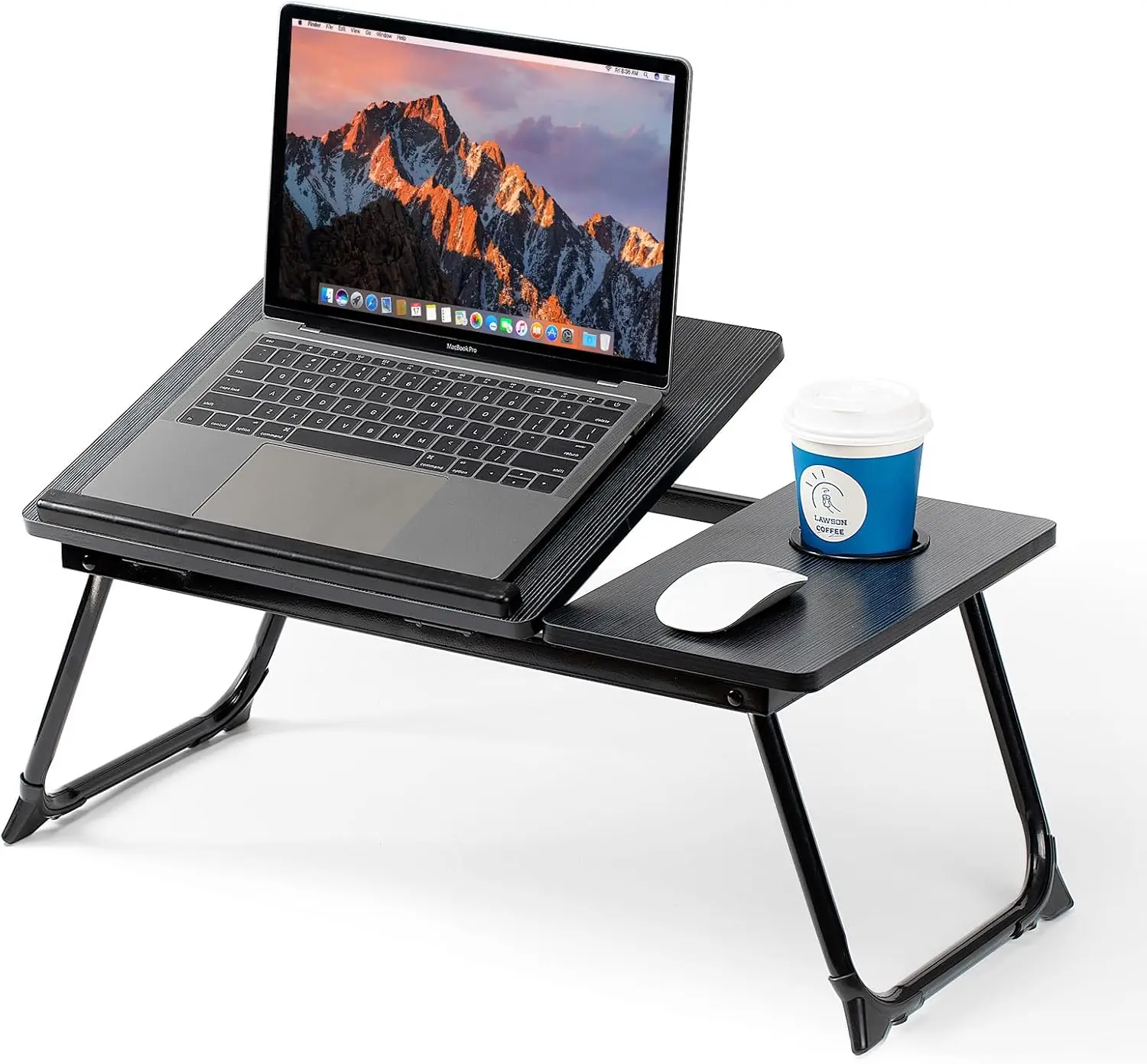 

Laptop Desk for Bed Couch, Adjustable Foldable Bed Table with Cup Holder, Breakfast Serving Tray, Portable Laptop Lap Desk St